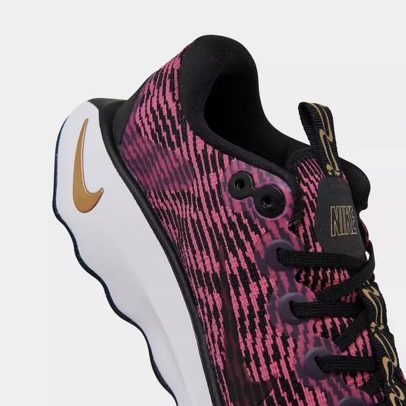 Women's NIKE MOTIVA Running Shoes - Black/Fireberry-Metallic Gold - Picture 10 of 12